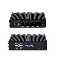 Barebone 4 LAN J1900 Router Qotom-Q190G4N-S07,Intel Celeron Processor J1900,VGA,4USB, Apply to Router, Firewall, Proxy, Linux Mini PC pfSense