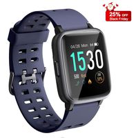 ANGGO Upgraded Fitness Tracker Watch HR, Smart Watches Activity Trackers IP68 Waterproof with Heart Rate Monitor Step Pedometer Calorie Counter for Men Women Kids (Blue)