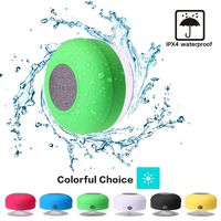 HD Water Resistant Bluetooth Shower Speaker, Pokanic Waterproof Handsfree Portable Speakerphone Built-in Mic Control Buttons Suction Cup (Green)