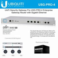 USG-PRO-4 UniFi Security Gateway Pro Enterprise Router Gigabit Ethernet 2 SFP/RJ-45 Ports