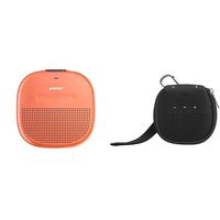 Bose SoundLink Micro Waterproof Bluetooth speaker (Bright Orange) with AmazonBasics Case (Black)