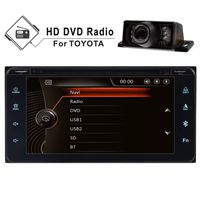 Car Stereo Double Din GPS Radio for Toyota RAV4 Prado Camry Corolla Vios Hilux,6.95'' HD Fully Touch Screen Radio Bluetooth CD DVD Player Mirrior Link USB 16GB SD Map&Steering Wheel Control&Camera