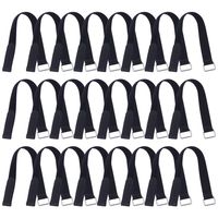 VIGAER 18 Inch Reusable Fastening Cable Straps, 24 Pcs Securing Straps Adjustable Nylon Hook and Loop Cinch Cable Ties Down with Metal Buckle