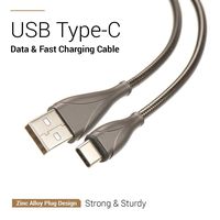 JYFT USB C Cable with Multi Charging, 1FT USB-A to USB Type-C Cable, Metal Braided Fast Charging/Data Transfer Cable for MacBook Pro and Type C Devices(Type-C, 1FT)