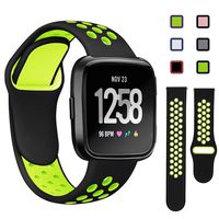 Lintelek Silicone Replacement Bands Compatible with Fitbit Versa, Eco-Friendly Wristband,Breathable Washable Soft Stylish Strap, Quick Drying for 5.5-8.5 Inches Wrist, Kids Woman Man