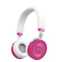 Puro Sound Labs JuniorJams Volume Limiting Headphones for Kids 3+ Protect Hearing - Foldable & Adjustable Bluetooth Wireless Headphones for Tablets, Smartphones, PCs - 22-Hour Battery Life, Pink
