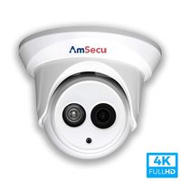 UltraHD 4K (8MP) 2.8mm Turret PoE IP Security Camera, Day/Night, IR, H.265