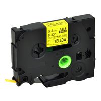 NineLeaf 1 Roll Black on Yellow Heat Shrink Tubes Label Tape Compatible for Brother HSe-611 HSe611 HS611 HS-611 for P-Touch PT1180 PTD400 PTD600 Label Maker - 5.8mm (0.23inch) x 1.5m (4.92ft)