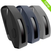 HSWAI [Updated Version] Clip Replacement for Fitbit Inspire & Fitbit Inspire HR, Made of Soft Comfortable Silicone, 360°Protection [No More Lost Trackers](Clip-Black&Navy&Gray)