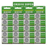 JOOBEF CR2016 Lithium 3V Battery, Electronic Coin Button Cell for Toys Calculators Watches Car Remote (20 Pcs)