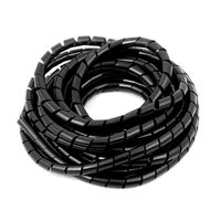 uxcell 8mm Flexible Spiral Tube Cable Wire Wrap Computer Manage Cord Black 4 Meter