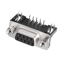 uxcell D-sub Connector Female Socket 9-pin 2-Row Right Angle Port Terminal Breakout Solder Type for Mechanical Equipment Black Pack of 10