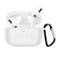 INTENY Compatible Protective Silicone Cover for AirPods Pro Case, Slim-Fit, Visible Front LED, Shockproof Anti-Drop Full Case Skin for AirPods Pro Charging Case (White)