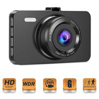 VStarcam Dash Cam 1080P Car Camera,Full HD Dashboard Camera Recorder with 3" LCD Screen,170°Wide Angle,G-Sensor, Cycle Recording, WDR, Parking Monitoring, Motion Detection for Car