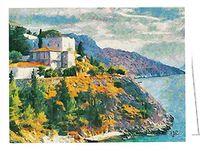 Hydra Hillside - Set of 6 blank notecards and envelopes