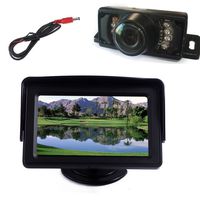 Waterproof Car Rear View Backup Camera+4.3'' LCD Color Display Car Screen Car Reverse Monitor