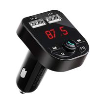 SALEMAR Bluetooth FM Transmitter for Car,Bluetooth 5.0 Car FM Transmitter Adapter,3.1A USB Fast Charger with Dual USB Port, Hands Free Calling, U Disk, TF Card(Black)
