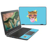 MightySkins Skin Compatible With Lenovo 300e Chromebook 11.6" (2018) - Bubble Gum Cheetah | Protective, Durable, and Unique Vinyl wrap cover | Easy To Apply, Remove | Made in the USA