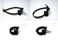 NSI 70+ pc Low-Voltage Wire Management Bracket Kit: 20 9mm Saddle Mount Brackets w Hook 'n Loop Wrap, Screws, Adhesive Foam, Cable Tie