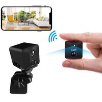 Mini Spy Hidden Camera - WiFi HD 1080P Camera PIR 50-Days Standby/Low Power Consumption Motion Detection Video Recorder Night Vision Security Small Cam (2400mAh, Black)
