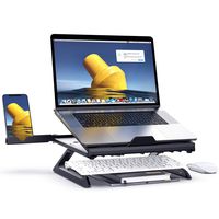 Laptop Stand, Adjustable Laptop Stand Riser, Foldable Desktop Notebook Holder Mount, Adjustable Eye-Level Ergonomic Design, Portable Laptop Riser for Computer PC Tablet Phone, Multi-Angle EURPMASK