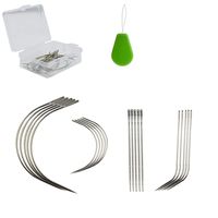 20 pcs J I C Curved Needles Hand Sewing Needles Hair Weave Needles for Wig Making, Carpet Leather, Canvas Repairing, Modelling and Crafts Sofa Cloth, Shoes