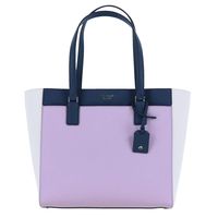 Kate Spade New York Cameron Laptop Tote Purse (Lavender/Bright White/Petrol Blue)