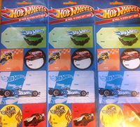 Hot Wheels Peel & Stick Set of Three 12 Tag Sheets