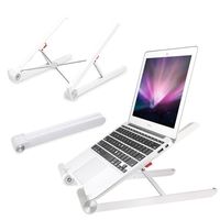 VIRA Portable Laptop Stand,Adjustable,Foldable,Small Size and Lightweight,Ergonomic Design to Protect Neck and Wrists,Use on Desk or in Bed,Universal Fit,for MacBook Pro Air,ThinkPad,ipad,White