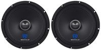 (2) Rockville RXM84 8" 500w 4 Ohm Mid-Range Drivers Car Speakers, Mid-Bass