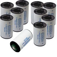 Pack of 10 C Size Converter Case, AA to C battery adaptor, 1 AA Battery to 1 C Size Adaptor Spacer(no batteries included)