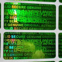 1000 Security Seal Hologram Silver Tamper Evident Warranty Labels Stickers 15 mm x 30 mm- Dealimax Brand (Green)