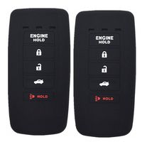 Ezzy Auto A Pair Silicone Rubber Key Fob Case Key Covers Key Jacket Skin Protector fit for Acura MDX RDX RLX ILX TLX
