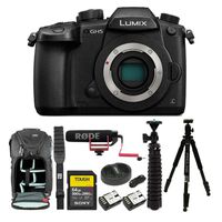 Panasonic GH5 Lumix 4K Mirrorless, 20.3 MP, Wi-Fi + Bluetooth,3.2" LCD w/VideoMic Go Deluxe Pro Bundle