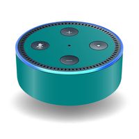 MightySkins Skin Compatible with Amazon Echo Dot (2nd Gen) - Solid Teal | Protective, Durable, and Unique Vinyl Decal wrap Cover | Easy to Apply, Remove, and Change Styles | Made in The USA