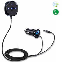 angel3292 Deals Wireless Bluetooth Car 3.5mm AUX Audio Adapter Music Receiver + Car Charger