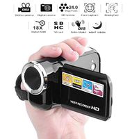 eubell Video Camera Camcorder Digital Recorder,HD 1080P 12 MP 4X Digital Zoom High Speed Camera with Rotatable 2.0" LCD Display Screen,TF Card Slot,Best Birthday Gift (Black)