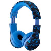Snug Play+ Kids Headphones Volume Limiting and Audio Sharing Port (Blue Camo)