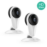 Wireless IP Camera,HD WiFi Security Camera with Motion Detection,Night Vision,Two-Way Audio,Cloud Storage,Home Security IP Camera for Office/Baby/Nanny/Pet Monitor-White,2 Pack
