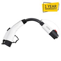 Lectron - Tesla to J1772 Adapter, Max 40A & 250V - Compatible with Tesla High Powered Connector, Destination Charger, and Mobile Connector (White)