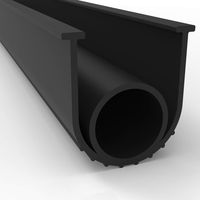 BOWSEN Garage Door Seals Bottom Weatherproof Weatherstrip Rubber Replacement Black 1/4 Inch T-End,20ft Long