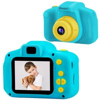 PROGRACE Kids Camera Children Digital Cameras for Boys Birthday Toy Gifts 4-12 Year Old Kid Action Camera Toddler Video Recorder 1080P IPS 2 Inch
