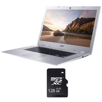 Acer Chromebook 15.6" HD Business Laptop 160GB Storage (128GB MicroSDXC + 32GB eMMC), AMD A4 2-Core up to 2.40 GHz, 4GB RAM, 1366x768, 2 USB Type-C, Webcam, Bluetooth, Chrome OS