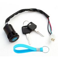 QAZAKY Ignition Key Switch Replacement for ATV Quad Scooter Go Kart Moped Buggy Pocket Mini Dirt Bike 50cc 70cc 90cc 110cc 125cc 150cc 250cc TaoTao Sunl Buyang Roketa Kazuma AIM-EX Chinese 4Pins 4 Pin