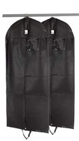 Bags for Less 2 Pack Suit and Dress Cover Garment Bag for Travel Carry On and Clothing Storage Closet Hanging Carrier 26 inch x 60 inch with 5 inch Gusset Folding with Carry Handles