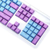 Miklan Translucent Double Shot PBT Keycaps Backlit - 104 Mechanical Keycaps Set for Cherry MX/Kailh/Gateron/Outemu Switch Keyboard (Blue)