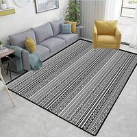 Antique Patchwork Runner Rugs, Set of Old Greek Borders Traditional Neoclassical Geometric Ancient Designs Print, Durable Rugs - Living, Dinning, Office, Rooms & Bedrrom, Hallway Carpet(2.5'x 7')