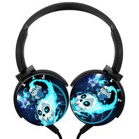 Stereo Headphones Under-Tale Sans Lightweight with Mic Over Ear, Fashion Headsets for iPhone, Ipad, Smartphone and Tv 3.5Mm Black
