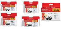 5 X Canon PG-210 XL CL-211 XL and 4-Inches x 6-Inches - 50 Sheets