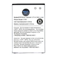 CHAYA Brand New Replacement Battery For Casio BTR781B, BTR781, GzOne Ravine 2, C781